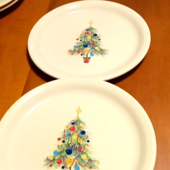 Fiestaware Dining Fiesta Ware Christmas Tree Plates Set Of 2 Poshmark